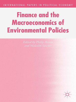 cover image of Finance and the Macroeconomics of Environmental Policies